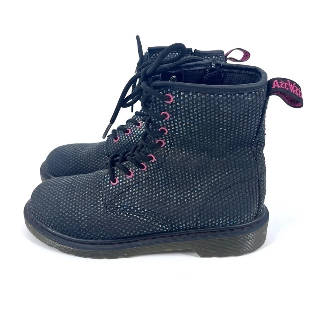 Dr. Martens Delaney Youth Sz 5M Side Zip Lace Up Boots